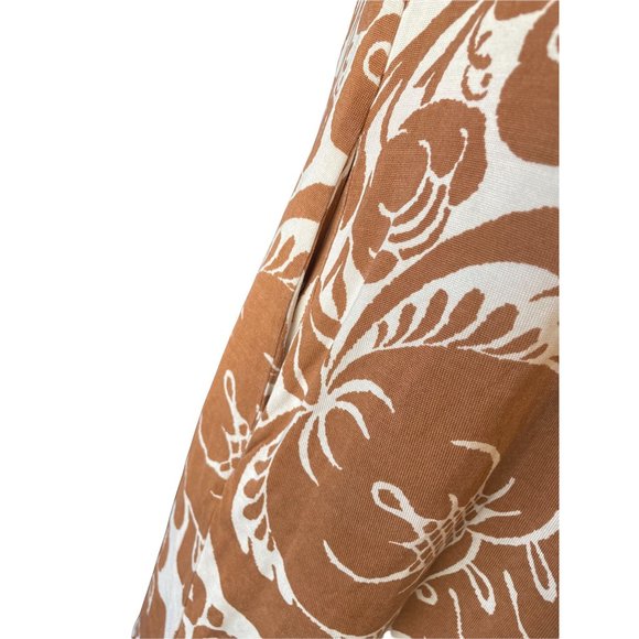 Diane von Furstenberg Brown and Tan print 100% Silk Dress Size 4 - Picture 5 of 9